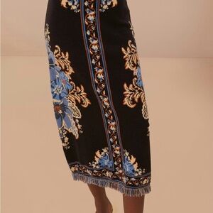 FARM Rio Blossom Tapestry Knit Skirt - NWT